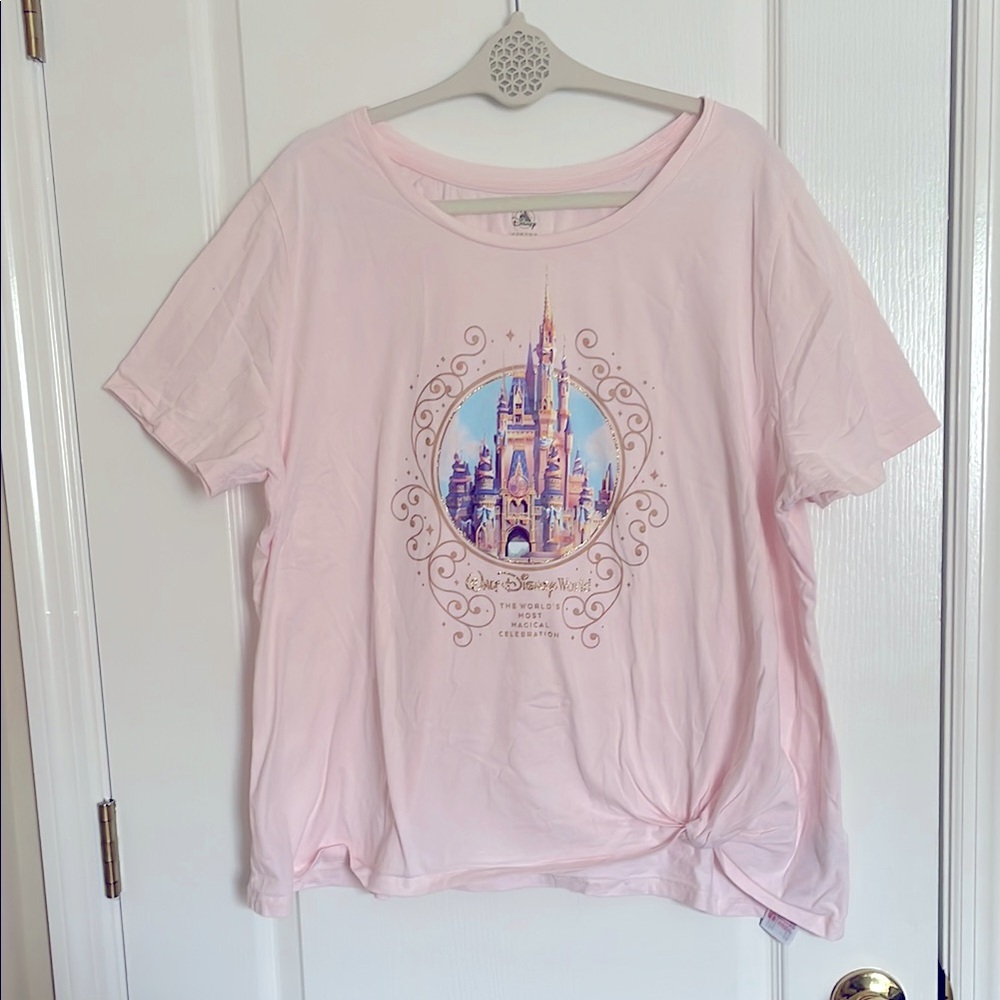 Disney 50th Anniversary Rose Gold Cinderella’s Castle Celebration Cropped Style